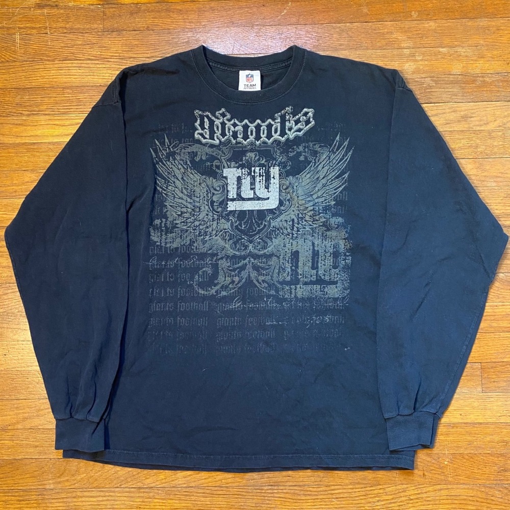 New York Giants Y2 NFL‎ Apparel Long Sleeve Shirt Mens XL
